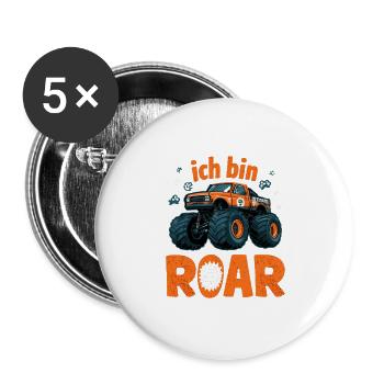 J’ai 5 ans - Enfants d’anniversaire - Lot de 5 grands badges (56 mm) - blanc - Devant