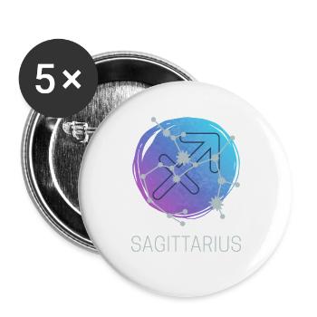 Sagittarius Sagittarius Zodiac Astrology Design - Buttons large 2.2''/56 mm (5-pack) - white - Front