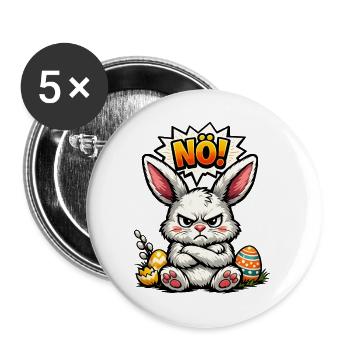 Lower Austrian Bunny Easter Gift - Buttons large 2.2''/56 mm (5-pack) - white - Front