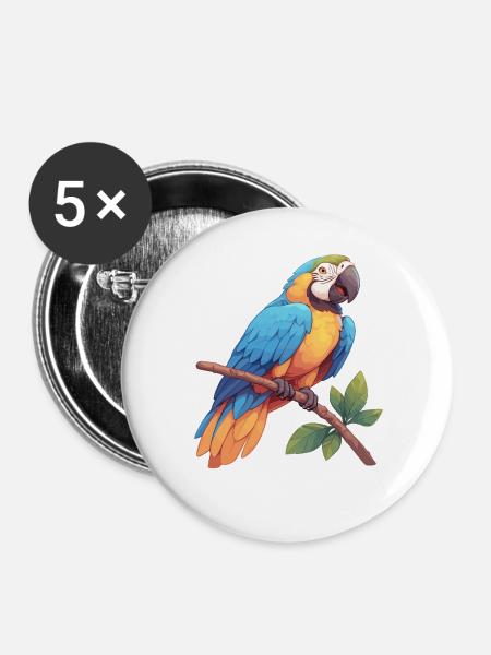 Aras Ara - Buttons groß 56 mm (5er Pack) - Weiß