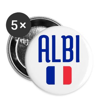 Albi France Flag Emblem - Buttons large 2.2''/56 mm (5-pack) - white - Front