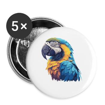 Aras Ara - Buttons groß 56 mm (5er Pack) - Weiß - Vorne