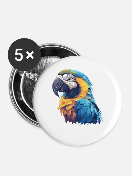 Aras Ara - Buttons groß 56 mm (5er Pack) - Weiß