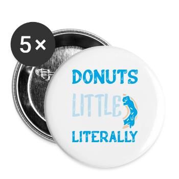 Restauration rapide en donuts - Lot de 5 grands badges (56 mm) - blanc - Devant