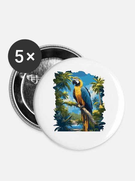 Aras Ara - Buttons groß 56 mm (5er Pack) - Weiß