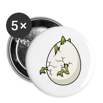 Cracked Egg Bloom Easter - Buttons large 2.2''/56 mm (5-pack) - white - Front