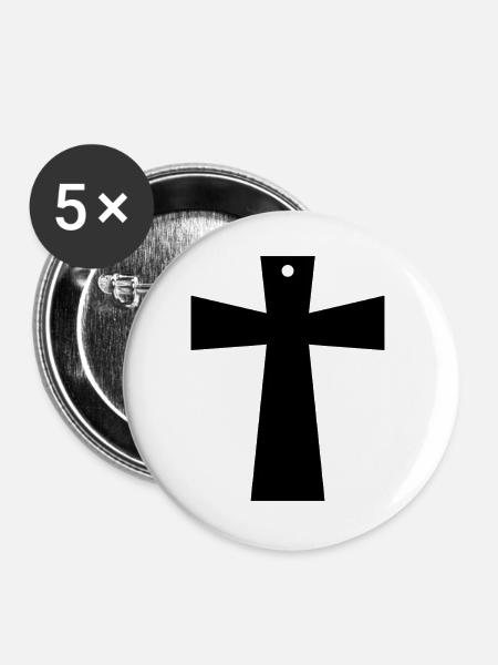 Religionsübergreifend - Buttons groß 56 mm (5er Pack) - Weiß