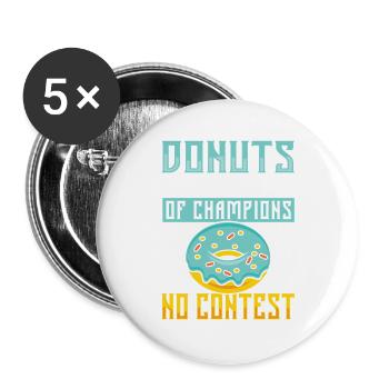 Restauration rapide en donuts - Lot de 5 grands badges (56 mm) - blanc - Devant