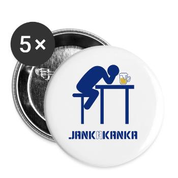 JANK A KANKA - Buttons groß 56 mm (5er Pack) - Weiß - Vorne