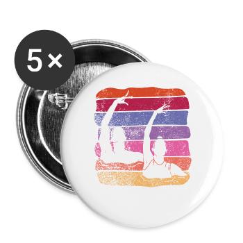 Artistic Swim Team Synchronschwimmen - Buttons groß 56 mm (5er Pack) - Weiß - Vorne