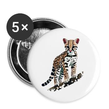 Ocelot - Buttons large 2.2''/56 mm (5-pack) - white - Front