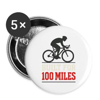 Century Ride 100-meilen-fahrt Radfahrer Century - Buttons groß 56 mm (5er Pack) - Weiß - Vorne