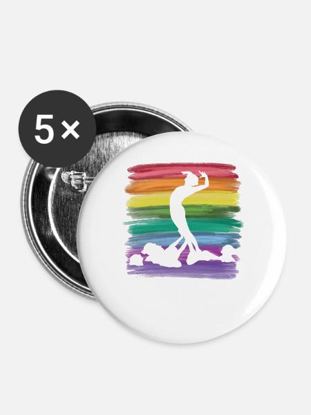 Artistic Swim Team Synchronschwimmen - Buttons groß 56 mm (5er Pack) - Weiß