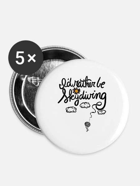 Sonne und Wolken Ballon Nachthimmel - Buttons groß 56 mm (5er Pack) - Weiß