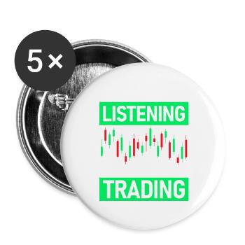 Sorry i wasn't listening Aktienmarkt Börse Trader - Buttons groß 56 mm (5er Pack) - Weiß - Vorne