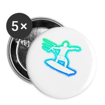Kitesurf Kitesurf Enfants hommes Kitesurf - Lot de 5 grands badges (56 mm) - blanc - Devant