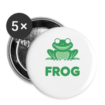  Worlds Best Frog Catcher Lustiger Frosch Spruch - Buttons groß 56 mm (5er Pack) - Weiß - Vorne
