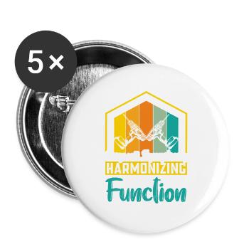 Constructeur de plaques de plâtre Installateur de plaques de plâtre - Lot de 5 grands badges (56 mm) - blanc - Devant
