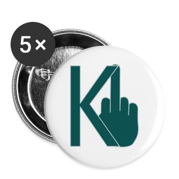 KI - Buttons groß 56 mm (5er Pack) - Weiß - Vorne