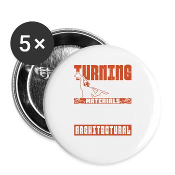 Constructeur de plaques de plâtre Installateur de plaques de plâtre - Lot de 5 grands badges (56 mm) - blanc - Devant