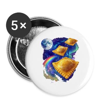 Space Ravioli - Buttons large 2.2''/56 mm (5-pack) - white - Front