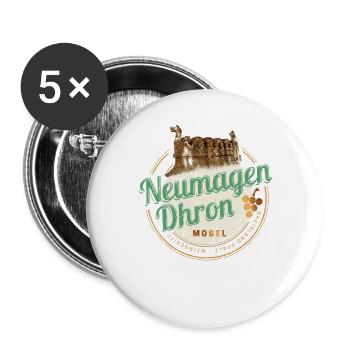 Neumagen Dhron Mosel Rheinland-Pfalz Deutschland - Buttons groß 56 mm (5er Pack) - Weiß - Vorne