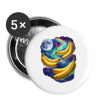 Kosmische Bananenlandschaft - Buttons groß 56 mm (5er Pack) - Weiß - Vorne