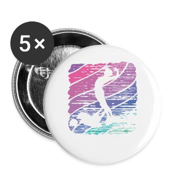 Artistic Swim Team Synchronschwimmen - Buttons groß 56 mm (5er Pack) - Weiß - Vorne