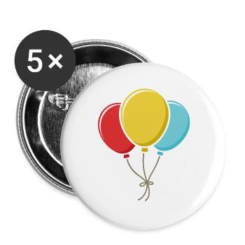 Balloons - Buttons large 2.2''/56 mm (5-pack) - white - Front