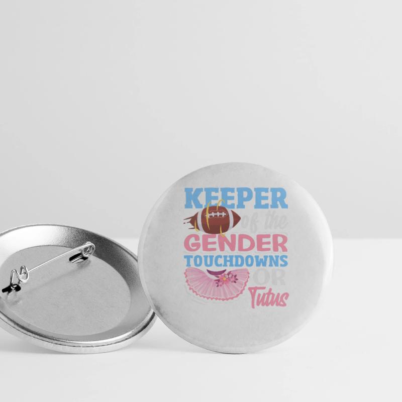 Hüter Des Geschlechts Touchdowns Oder Tutus Buttons groß 56 mm (5er Pack)