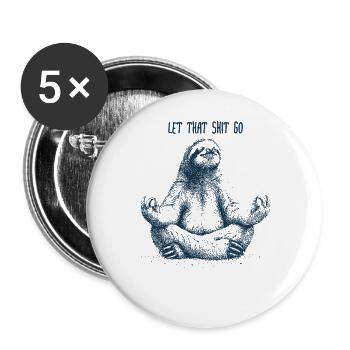 Laisse tomber ce truc Paresseux - Defectueux - Lot de 5 grands badges (56 mm) - blanc - Devant