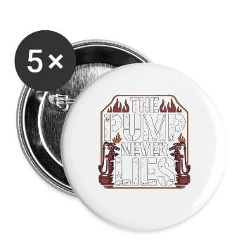 Fire Engineer The Pump Never Lies Fire Service - Buttons groß 56 mm (5er Pack) - Weiß - Vorne