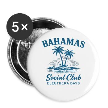Bahamas Social Club Eleuthera Days - Buttons large 2.2''/56 mm (5-pack) - white - Front