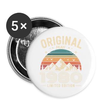May 1980 – Legend of the Peaks and Mountains - Buttons large 2.2''/56 mm (5-pack) - white - Front