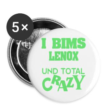 Lenox - Buttons groß 56 mm (5er Pack) - Weiß - Vorne