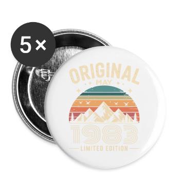 May 1983 – Legend of the Peaks and Mountains - Buttons large 2.2''/56 mm (5-pack) - white - Front