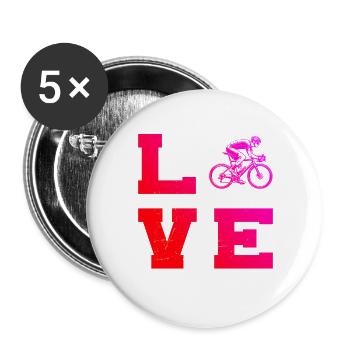 Geschenkidee für einen Roadbike mit Roadbike - Buttons groß 56 mm (5er Pack) - Weiß - Vorne