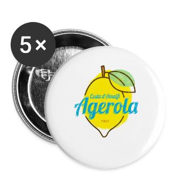 Agerola Costa d'Amalfi Lemon Italy Amalfi Coast - Buttons large 2.2''/56 mm (5-pack) - white - Front