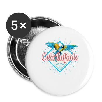 Cala Ratjada Majorca Balearic Island Souvenir - Buttons large 2.2''/56 mm (5-pack) - white - Front