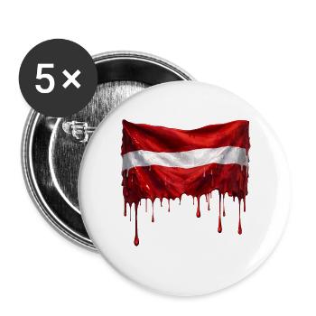 Latvian flag colorful color - Buttons large 2.2''/56 mm (5-pack) - white - Front