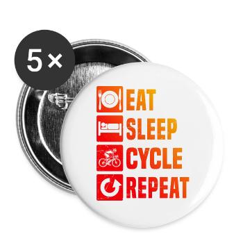 Geschenkidee für einen Roadbike mit Roadbike - Buttons groß 56 mm (5er Pack) - Weiß - Vorne