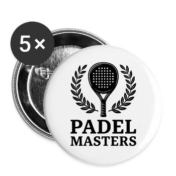 Padel Masters Professional Sports Look - Buttons large 2.2''/56 mm (5-pack) - white - Front