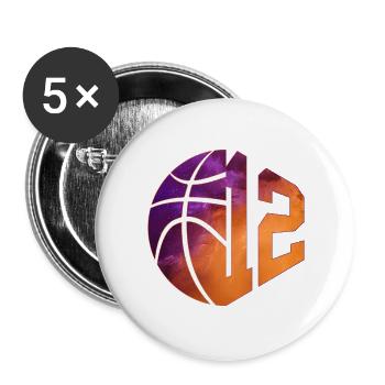 NUMBER 12 BASKETBALL 12TH BIRTHDAY - Buttons large 2.2''/56 mm (5-pack) - white - Front