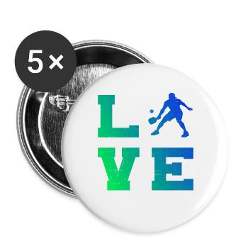 Pickleball player Idea for pickleball athlete fans - Buttons large 2.2''/56 mm (5-pack) - white - Front