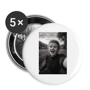 Marie Curie Selfie - Lot de 5 grands badges (56 mm) - blanc - Devant