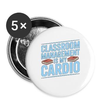 Formation à la gestion de classe des enseignants au lycée - Lot de 5 grands badges (56 mm) - blanc - Devant