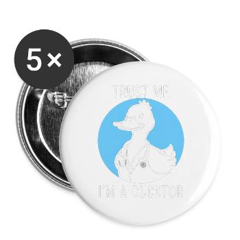 Ducktor Trust - Buttons large 2.2''/56 mm (5-pack) - white - Front