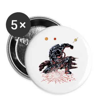 Télé-shirt Astronaut Punch Galaxy - Lot de 5 grands badges (56 mm) - blanc - Devant