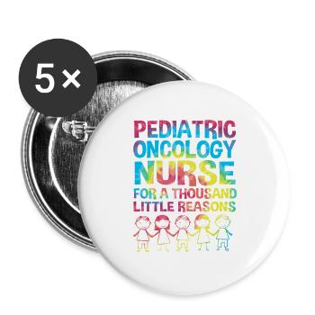 Childhood cancer Cancer survivor Cancer stinks - Buttons large 2.2''/56 mm (5-pack) - white - Front
