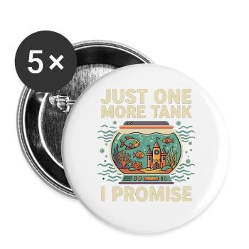 Aquarium qui dit des poissons drôles - Lot de 5 grands badges (56 mm) - blanc - Devant